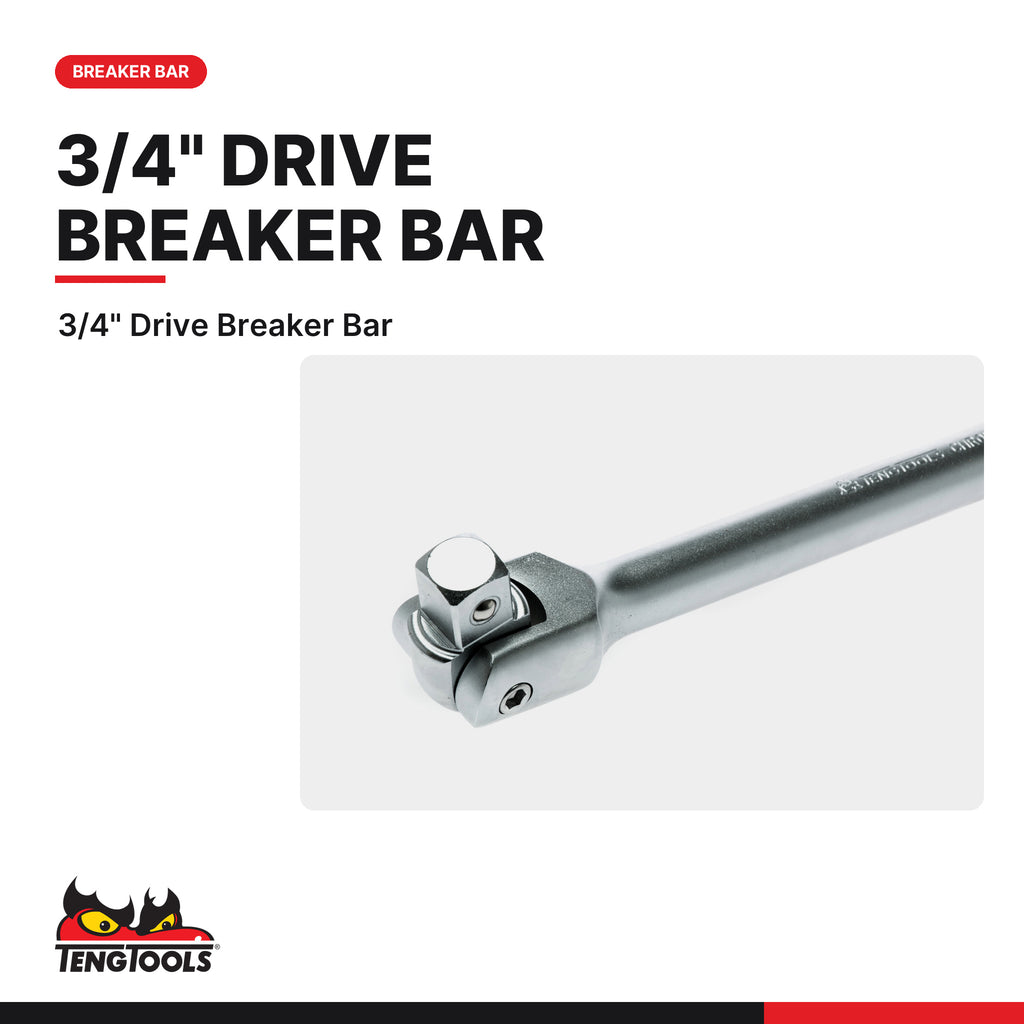 Teng Tools M340070-C 3/4 Inch Drive 19 Inch Long Breaker Bar -M340070-C, 3/4" Drive Breaker Bar