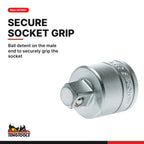Teng Tools M340086-C Socket Adapter 3/4 Inch Drive Female to 1/2 Inch, ball detent on the male end to securely grip the