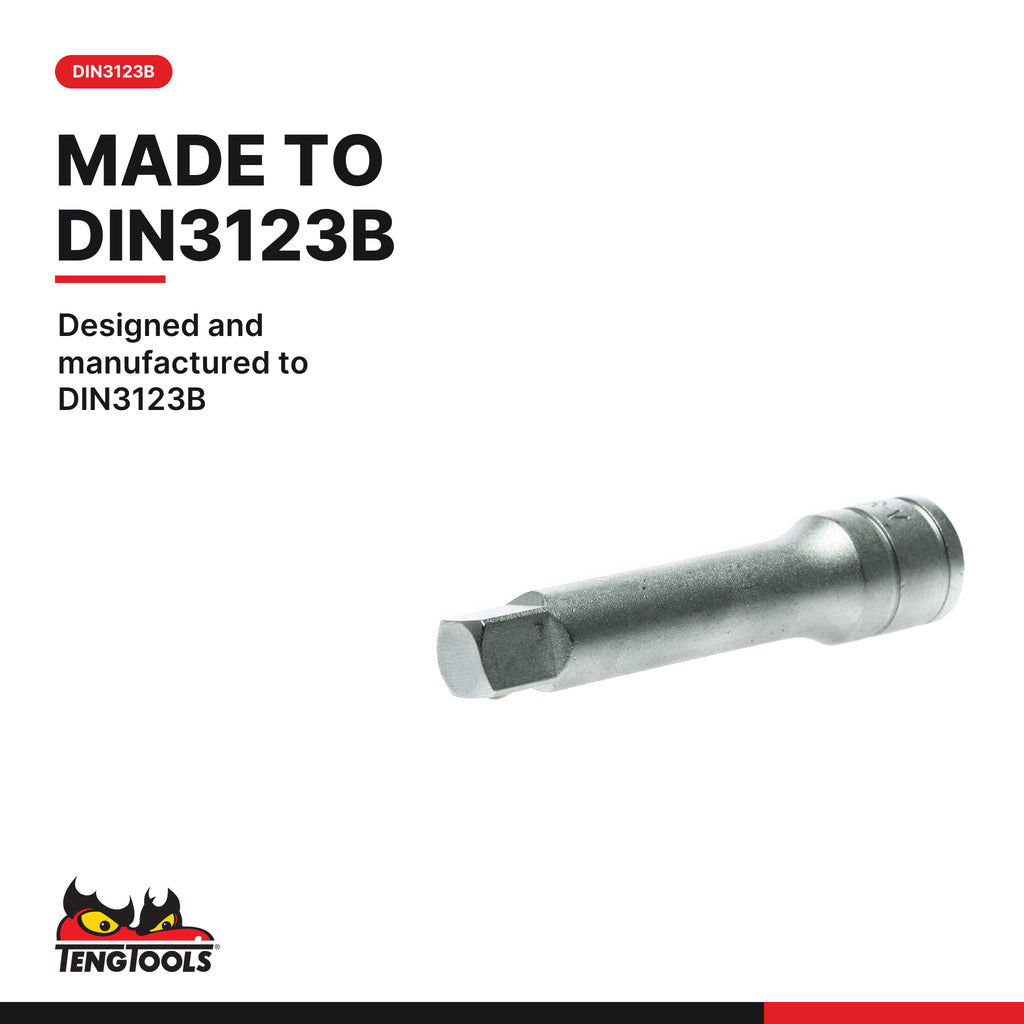 Teng Tools M380020-C 3/8 Inch Drive Extension Bar, designed and manufactured to DIN3123B
