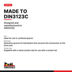 Teng Tools M380030-C 3/8 Inch Drive Universal Joint, 3/8 Universal, designed and manufactured to DIN3123C