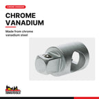 Teng Tools M380036-C Socket Adapter 3/8 Inch Drive Female to 1/2 Inch, made from chrome vanadium steel