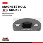 Teng Tools M380036M Insert Step Up Adaptor F, magnets retain the socket in place