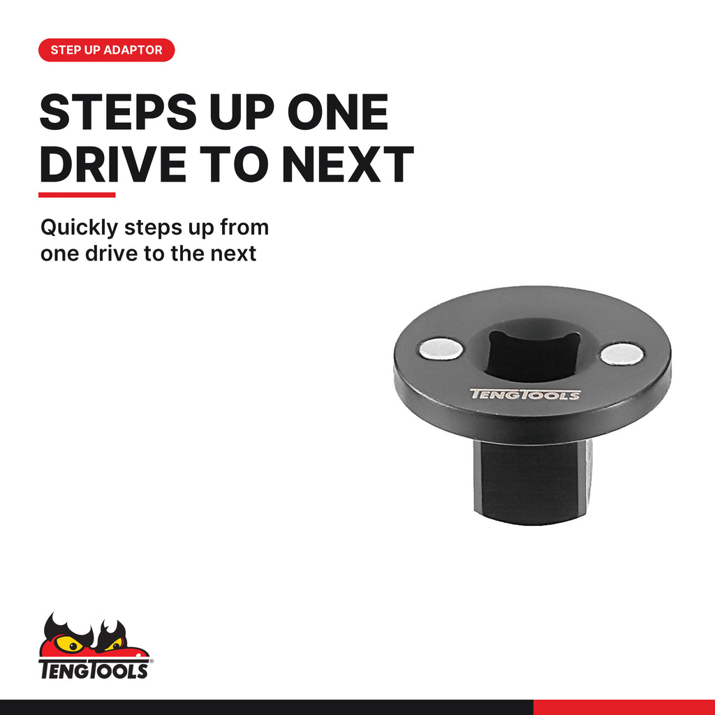 Teng Tools M380036M Insert Step Up Adaptor F, quickly steps up from one drive to the next