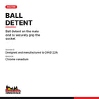 Teng Tools M380050-C 3/8 Inch Drive Sliding T-Bar, ball detent on the male end to securely grip the socket