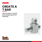 Teng Tools M380050-C 3/8 Inch Drive Sliding T-Bar, use to create a T bar for fast transporting of the fastening