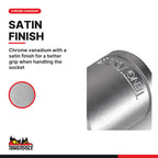Teng Tools M380710-C 3/8 Drive External Torx Socket, chrome vanadium with a satin finish for a better grip when handling the
