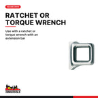 Teng Tools M386510-C 3/8 Drive Metric Crow Foot Wrench 10-19mm, use with a ratchet or torque wrench with an extension bar