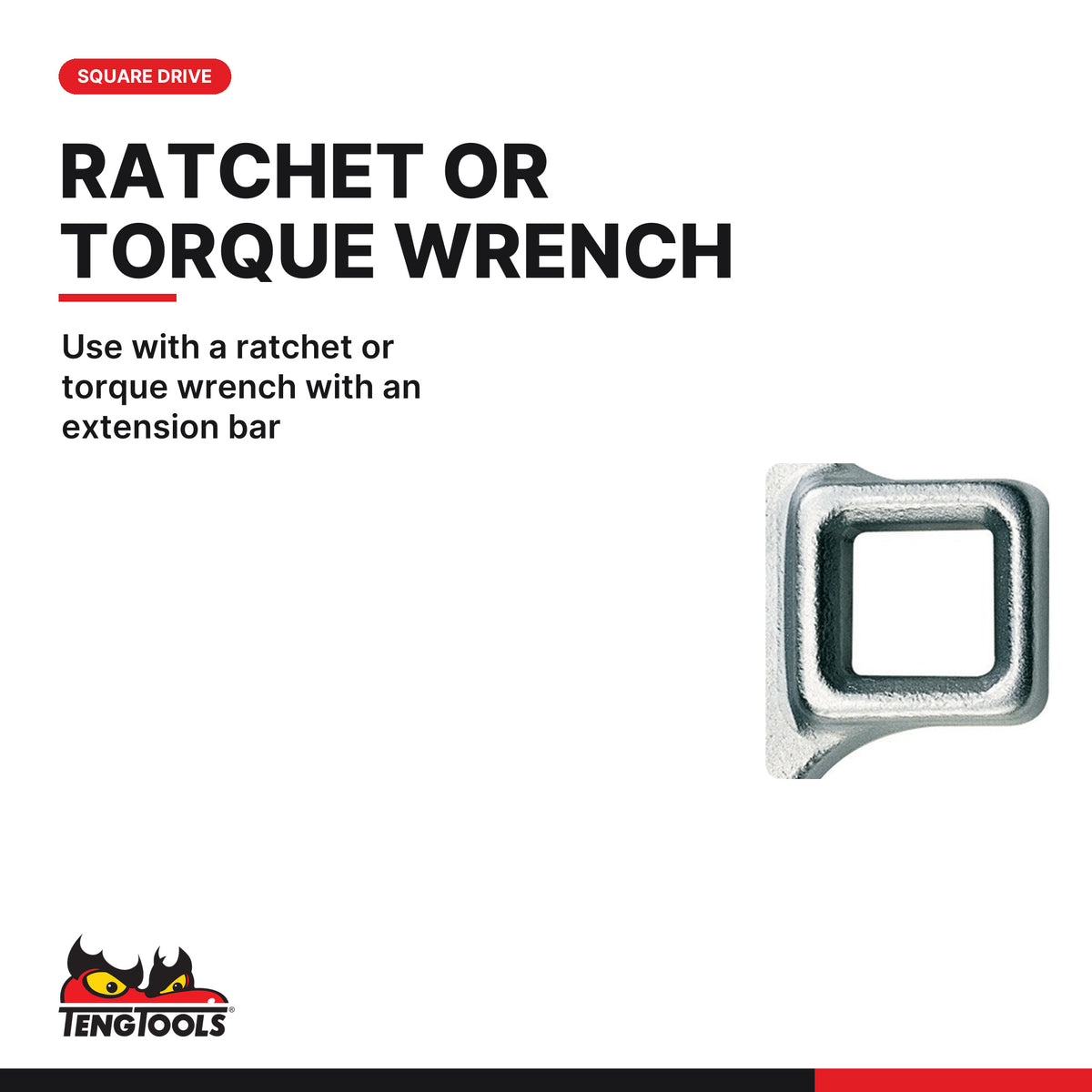 Teng Tools M386510-C 3/8 Drive Metric Crow Foot Wrench 10-19mm, use with a ratchet or torque wrench with an extension bar