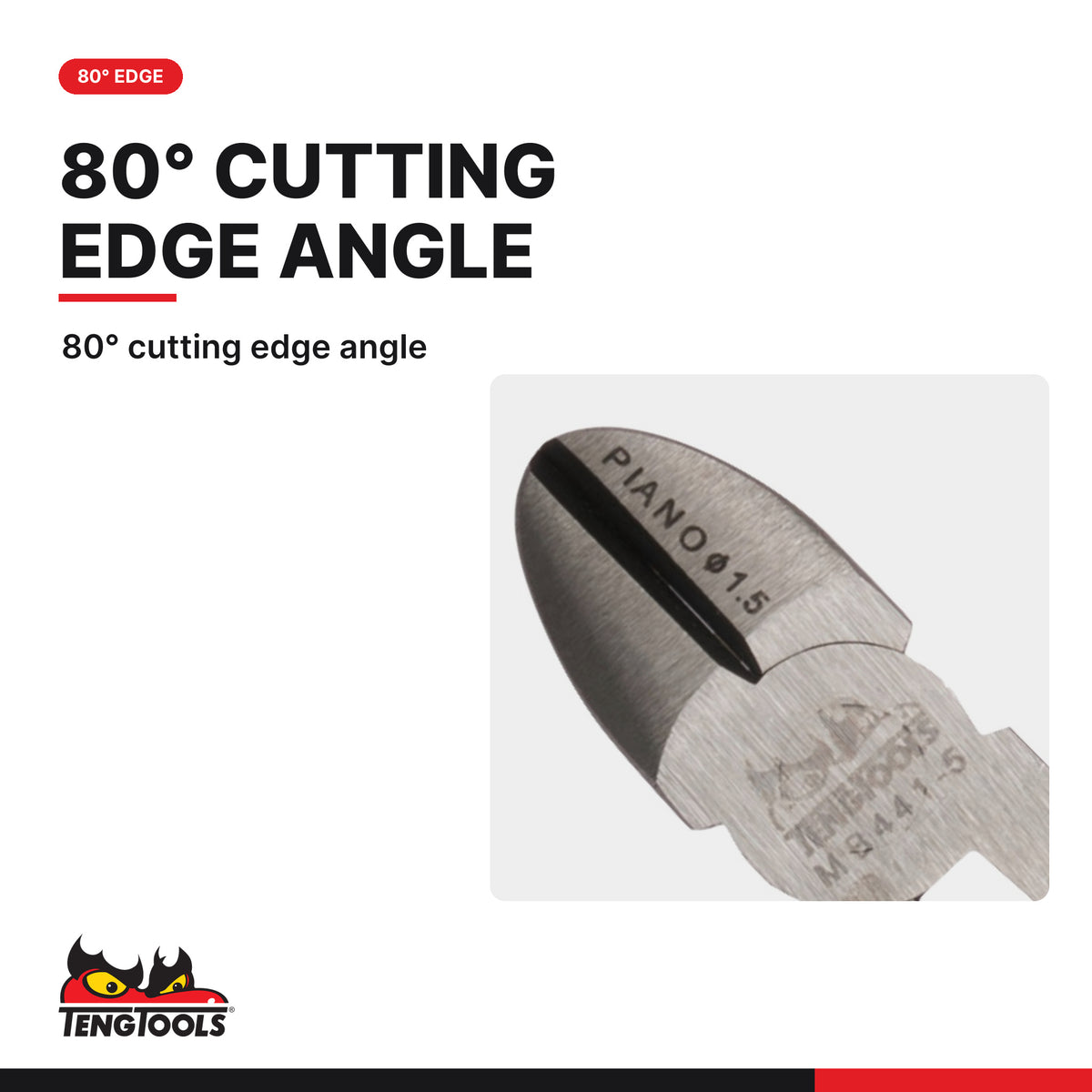 Teng Tools MB441-5 135-160mm CrMo Side Cutting Pliers, 80° cutting edge angle