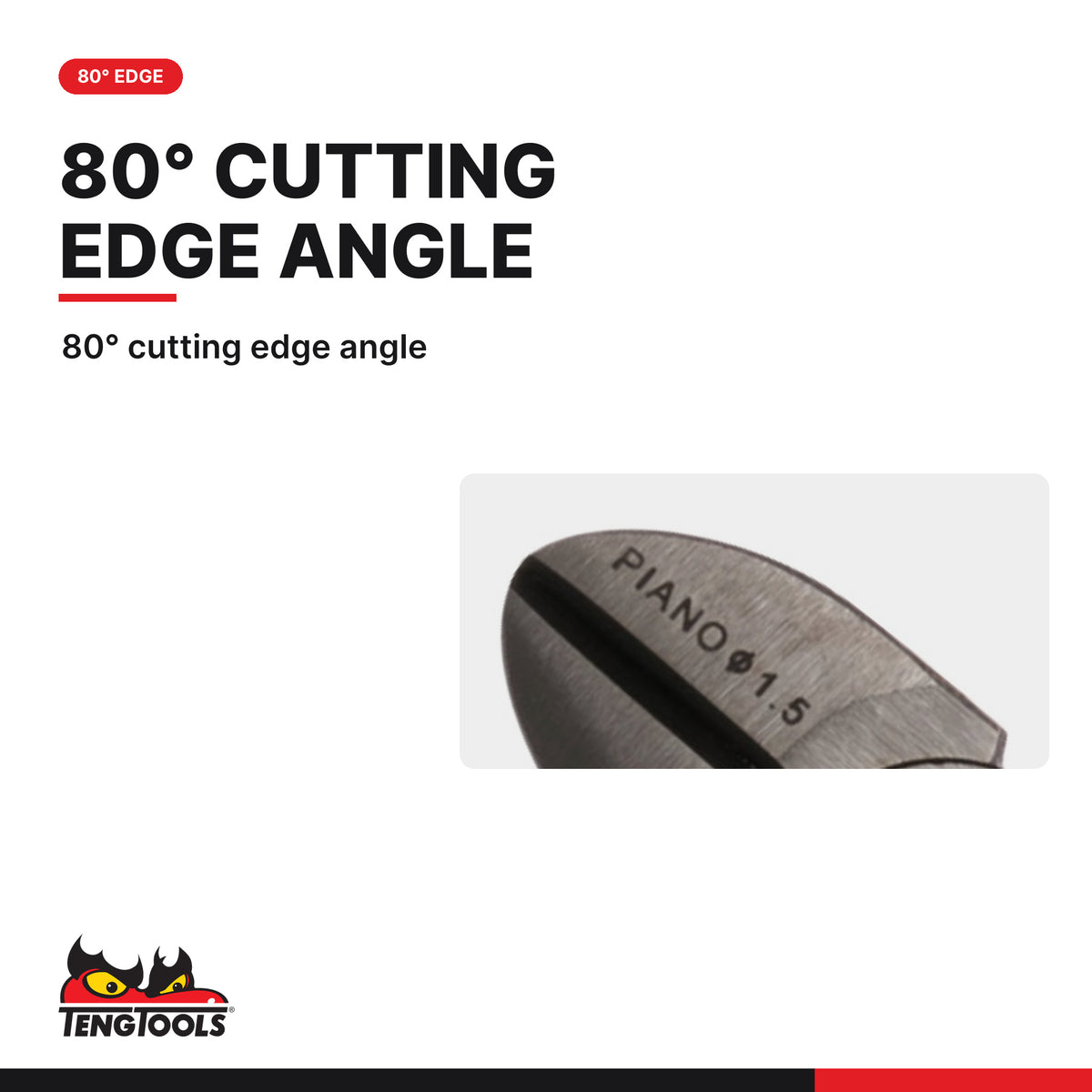 Teng Tools MB441-5T 140-160mm CrMo Side Cutting Pliers, 80° cutting edge angle