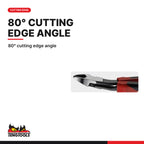 Teng Tools MB442B-8T Heavy Duty Side Cutting Plier Offset TPR Grip 200mm, 80° cutting edge angle
