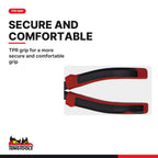 Teng Tools MB442B-8T Heavy Duty Side Cutting Plier Offset TPR Grip 200mm, TPR grip for a more secure and comfortable grip