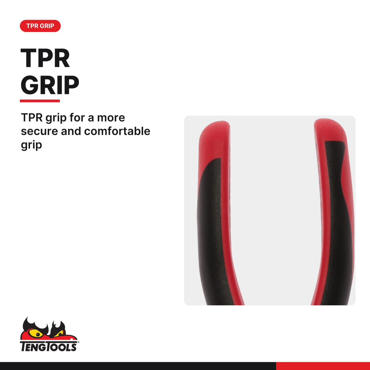 Teng Tools MB461-6T 170-205mm Long Nose Pliers, TPR grip for a more secure and comfortable grip