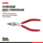 Teng Tools MB463-5 Bent Long Nose Pliers 140-200mm CrMo Angled Needle, chrome molybdenum alloy steel for durability and