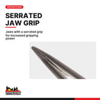 Teng Tools MB463-8T 200 mm Long Nose Pliers Bent Jaw TPR Grip CrMo, jaws with a serrated grip for increased gripping power