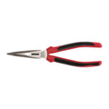 Teng Tools MB463-8T 200 mm Long Nose Pliers Bent Jaw TPR Grip CrMo on a white background