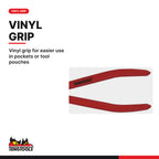 Teng Tools MB464-6 165 mm CrMo Flat Nose Pliers, vinyl grip for easier use in pockets or tool pouches