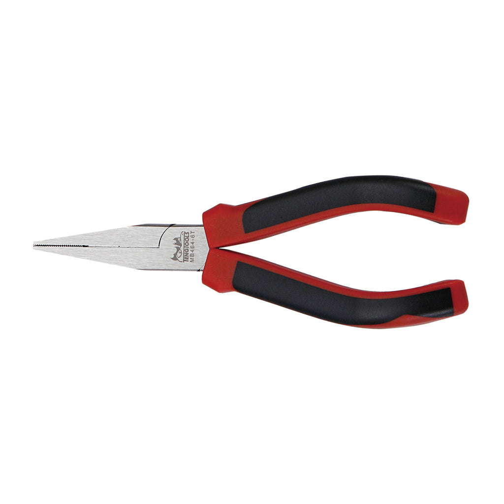 Teng Tools MB464-6T 170 mm CrMo Flat Nose Pliers with Ergonomic TPR on a white background
