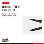 Teng Tools MB471-5 135-235mm Inner Bent Circlip Pliers, for use with inner type circlips or snap rings