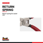 Teng Tools MB471-5 135-235mm Inner Bent Circlip Pliers, return spring for easier use