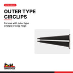 Teng Tools MB472-5 145-240mm Chrome Vanadium Straight Jaw Outer Circlip, for use with outer type circlips or snap rings