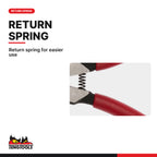 Teng Tools MB472-5 145-240mm Chrome Vanadium Straight Jaw Outer Circlip, return spring for easier use