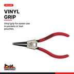 Teng Tools MB472-5 145-240mm Chrome Vanadium Straight Jaw Outer Circlip, vinyl grip for easier use in pockets or tool pouches