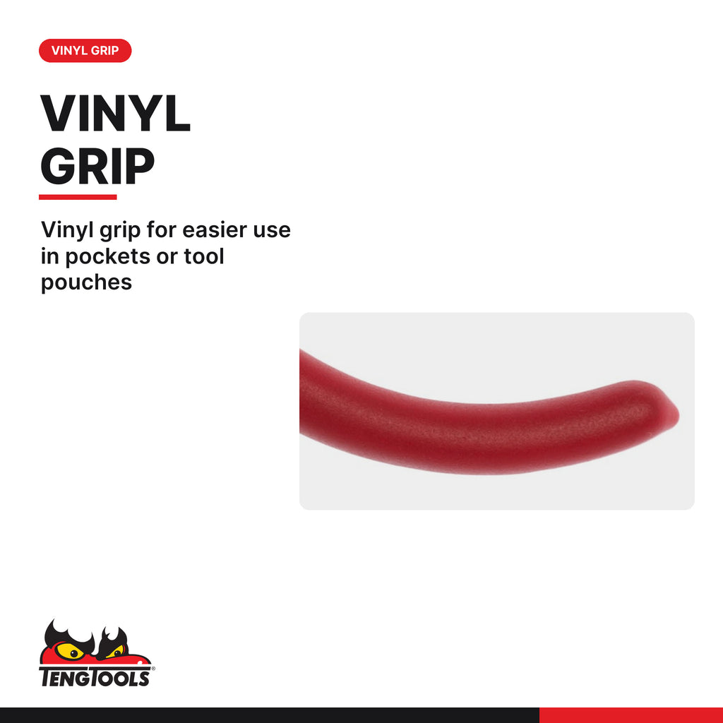 Teng Tools MB472-5 145-240mm Chrome Vanadium Straight Jaw Outer Circlip, vinyl grip for easier use in pockets or tool pouches