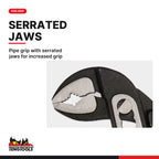 Teng Tools MB481-10T 185-250mm Water Pump Pliers, pipe grip with serrated jaws for increased grip