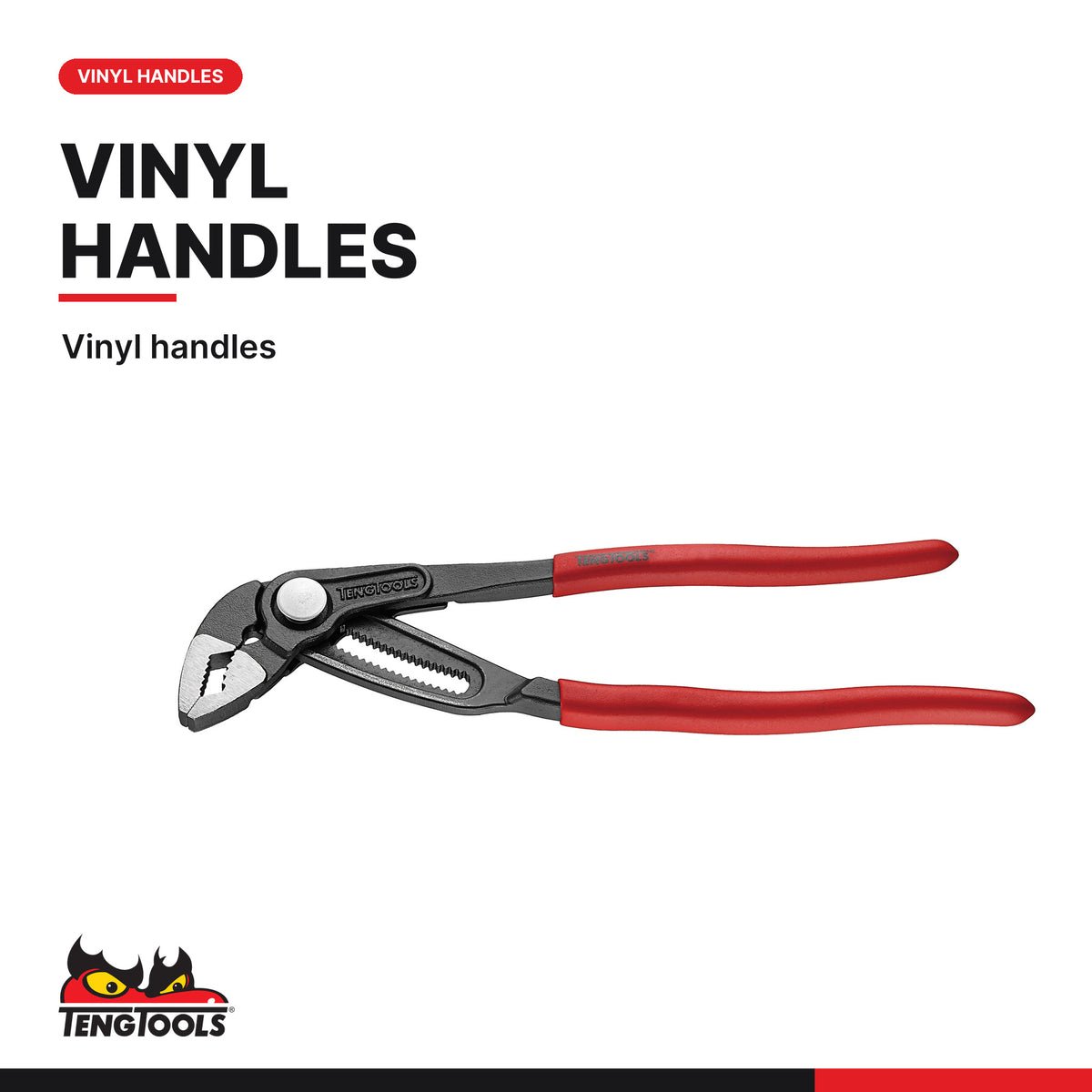 Teng Tools MB482-10Q 185-250mm Quick-Adjust Water Pump Pliers, vinyl handles