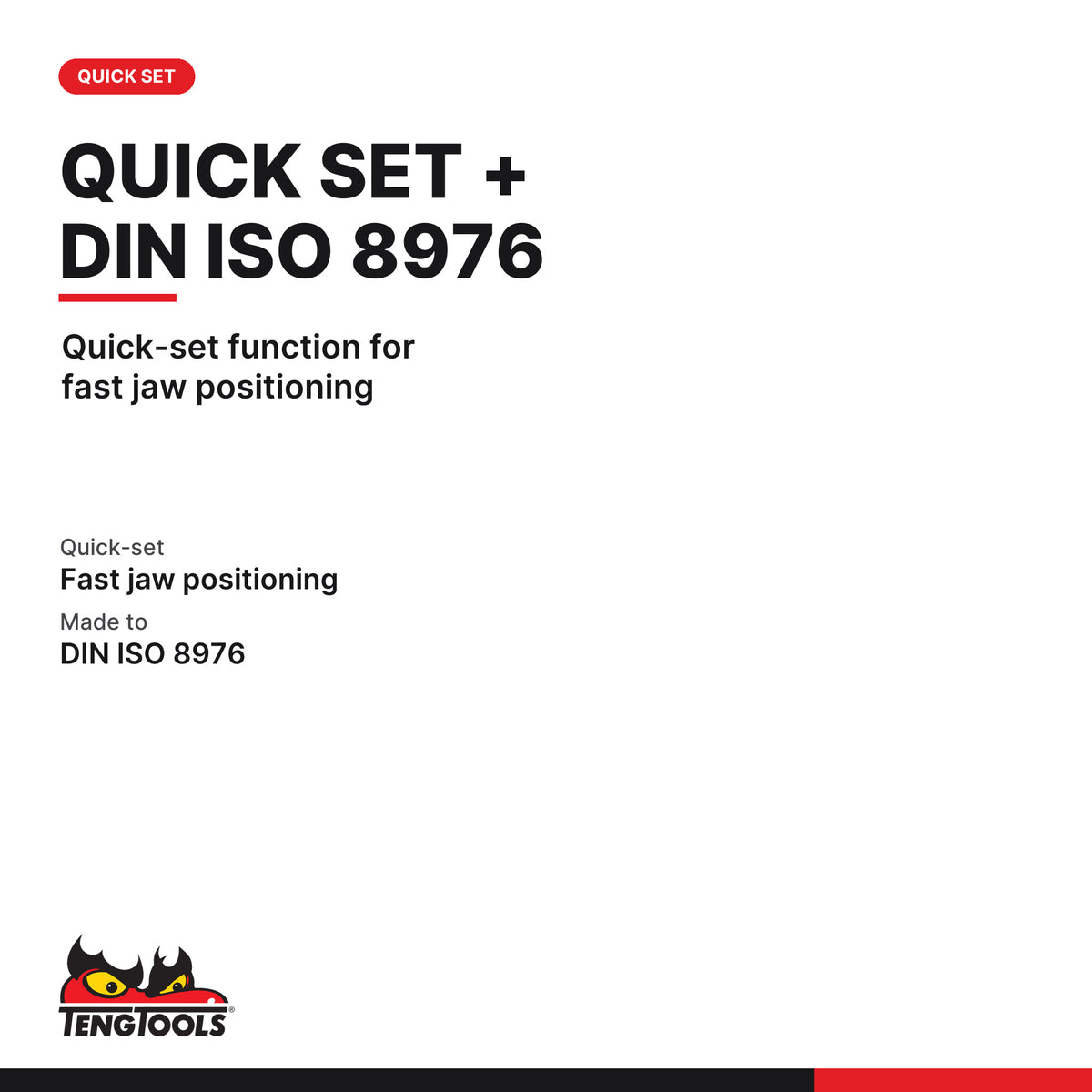 Teng Tools MB482-10TQ 250 mm Quick Set Water Pump Plier, quick-set function for fast jaw positioning