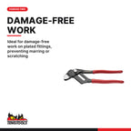 Teng Tools MB483-7 7 Inch Quick Set Pliers Wrench, ideal for damage-free work on plated fittings, preventing marring or