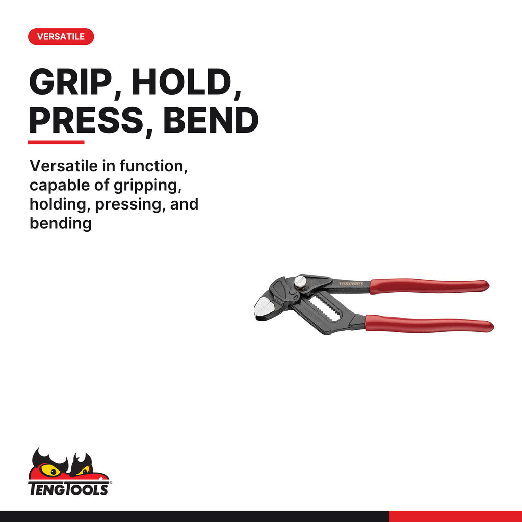 Teng Tools MB483-7 7 Inch Quick Set Pliers Wrench, versatile in function, capable of gripping, holding, pressing, and bending