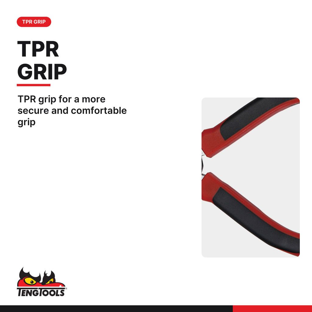Teng Tools MB499-7T 178 mm CrMo Wire Strippers with Ergonomic TPR Grip, TPR grip for a more secure and comfortable grip