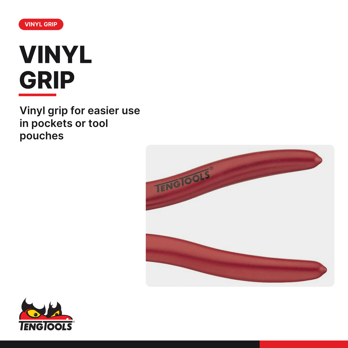 Teng Tools MBE473-5 External Bent Snap Ring Pliers 125-220mm, vinyl grip for easier use in pockets or tool pouches