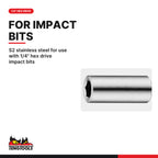 Teng Tools MBHI14 1/4 Inch Hex Drive Magnetic Impact Bit Holder, S2 stainless steel for use with 1/4" hex drive impact bits