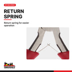Teng Tools MBM441 115 mm Mini Side Cutting Pliers, return spring for easier operation