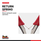 Teng Tools MBM464 Mini Flat Nose Pliers 140 mm (5.5 in), return spring for easier operation