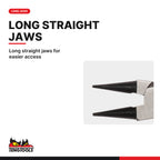 Teng Tools MBM467 125 mm Mini Round Nose Plier, long straight jaws for easier access
