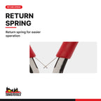 Teng Tools MBM467 125 mm Mini Round Nose Plier, return spring for easier operation