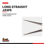 Teng Tools MBM468 140 mm Mini Needle Nose Plier, long straight jaws for easier access
