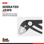 Teng Tools MBV482-10Q 260 mm Insulated Water Pump Pliers, pipe grip with serrated jaws for increased grip