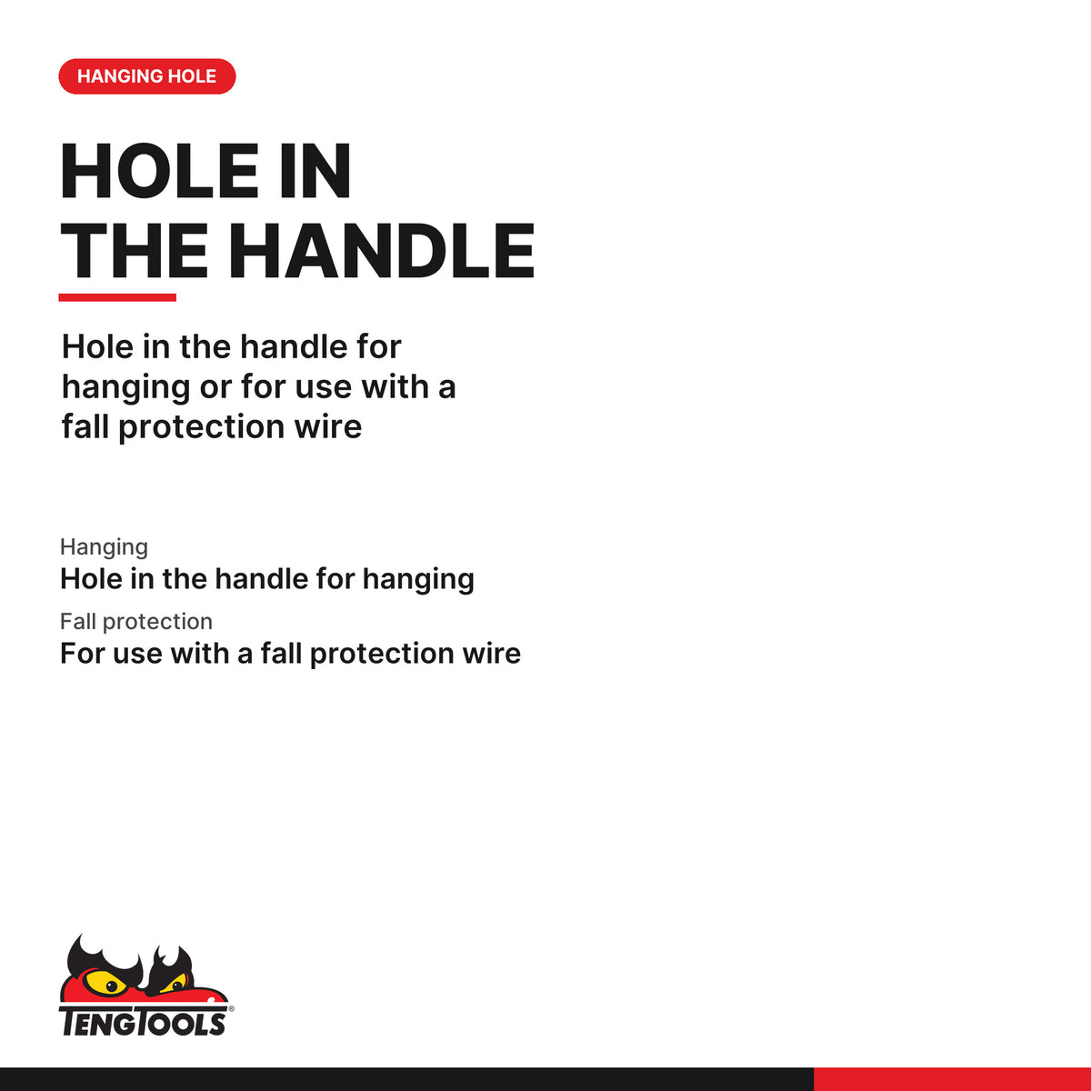 Teng Tools MD-SCR 22 mm Gasket Scraper with Bi-Material Handle, hole in the handle for hanging or for use with a fall