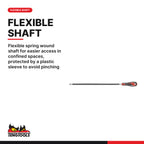 Teng Tools MD514L 1/4 Extra Long Flexible Socket Driver 555mm, flexible spring wound shaft for easier access in confined