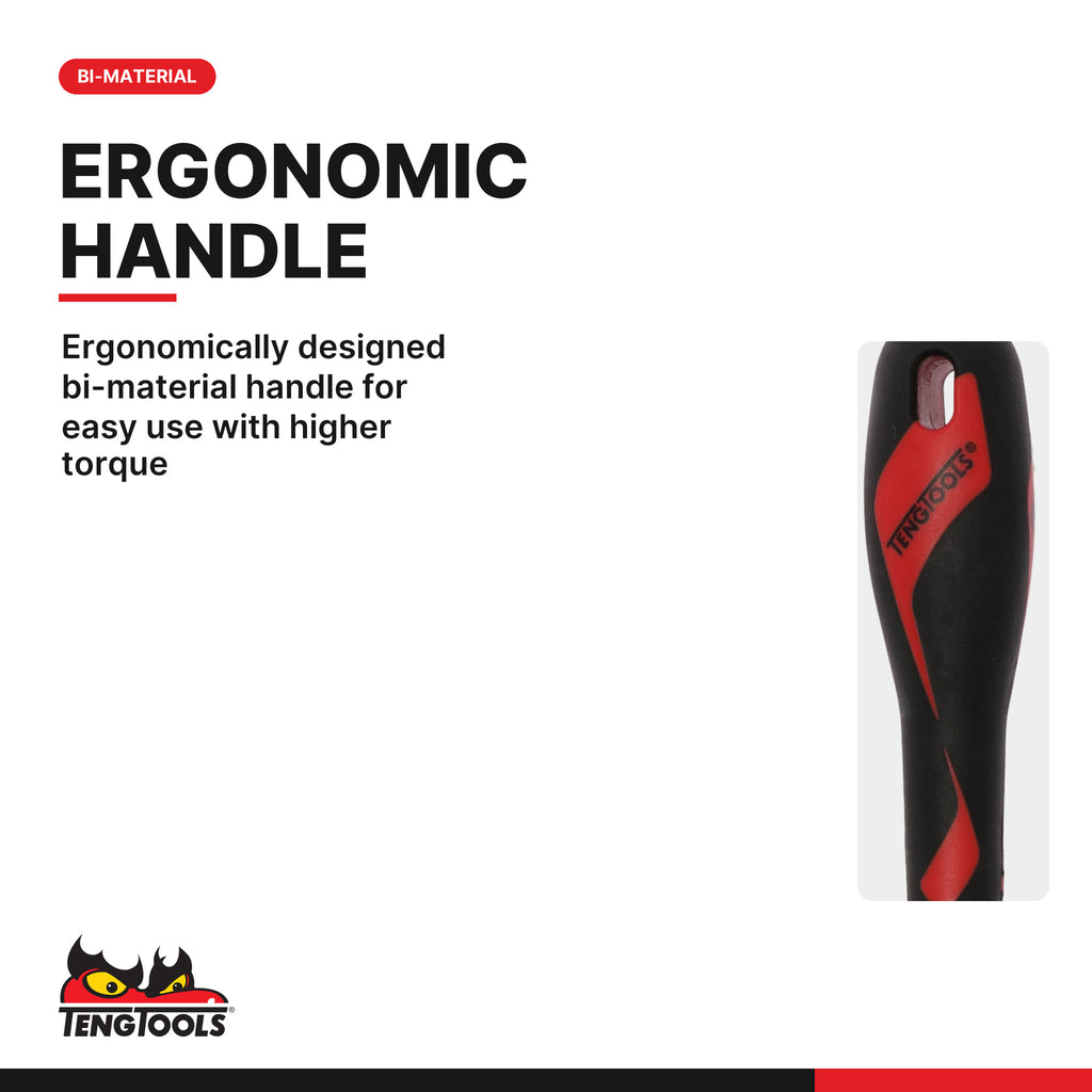 Teng Tools MD625TPN TPX25 Torx Plus Screwdriver, ergonomically designed bi-material handle for easy use with higher torque