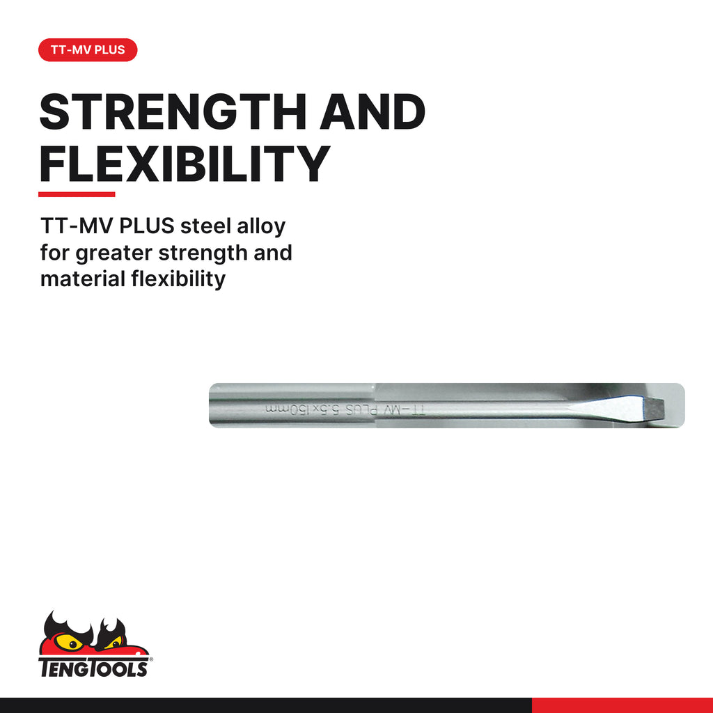 Teng Tools MD906N Screwdriver Set Mixed 6 Pieces, TT-MV PLUS steel alloy for greater strength and material flexibility