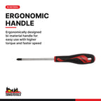 Teng Tools MD910N Screwdriver Set Mixed 10 Pieces, ergonomically designed bi-material handle for easy use with higher torque