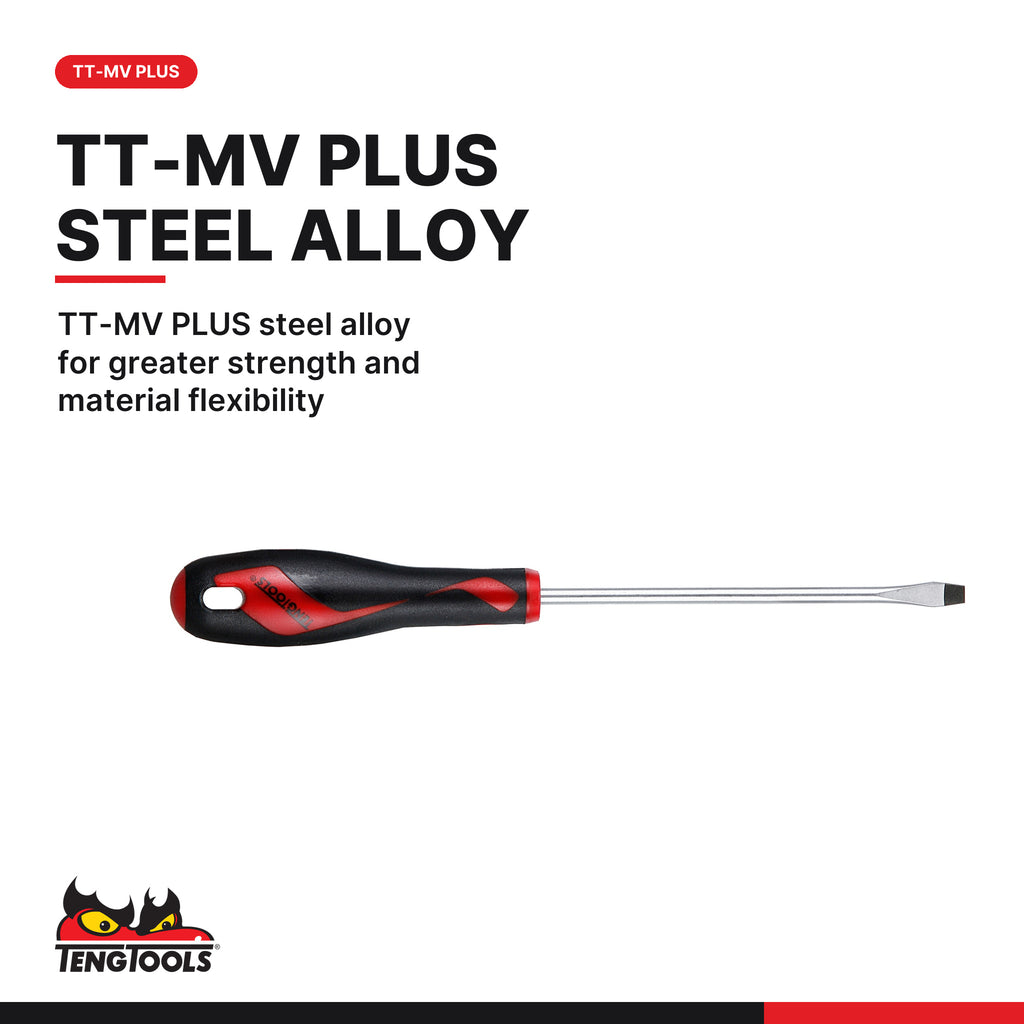 Teng Tools MD912N Screwdriver Set Mixed 12 Pieces, TT-MV PLUS steel alloy for greater strength and material flexibility