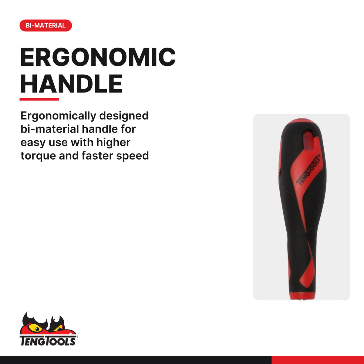 Teng Tools MD923N1 5.5 mm Flat Blade Slotted Screwdriver, ergonomically designed bi-material handle for easy use with higher