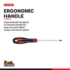 Teng Tools MD948N PH2 Stubby Phillips Screwdriver, ergonomically designed bi-material handle for easy use with higher torque
